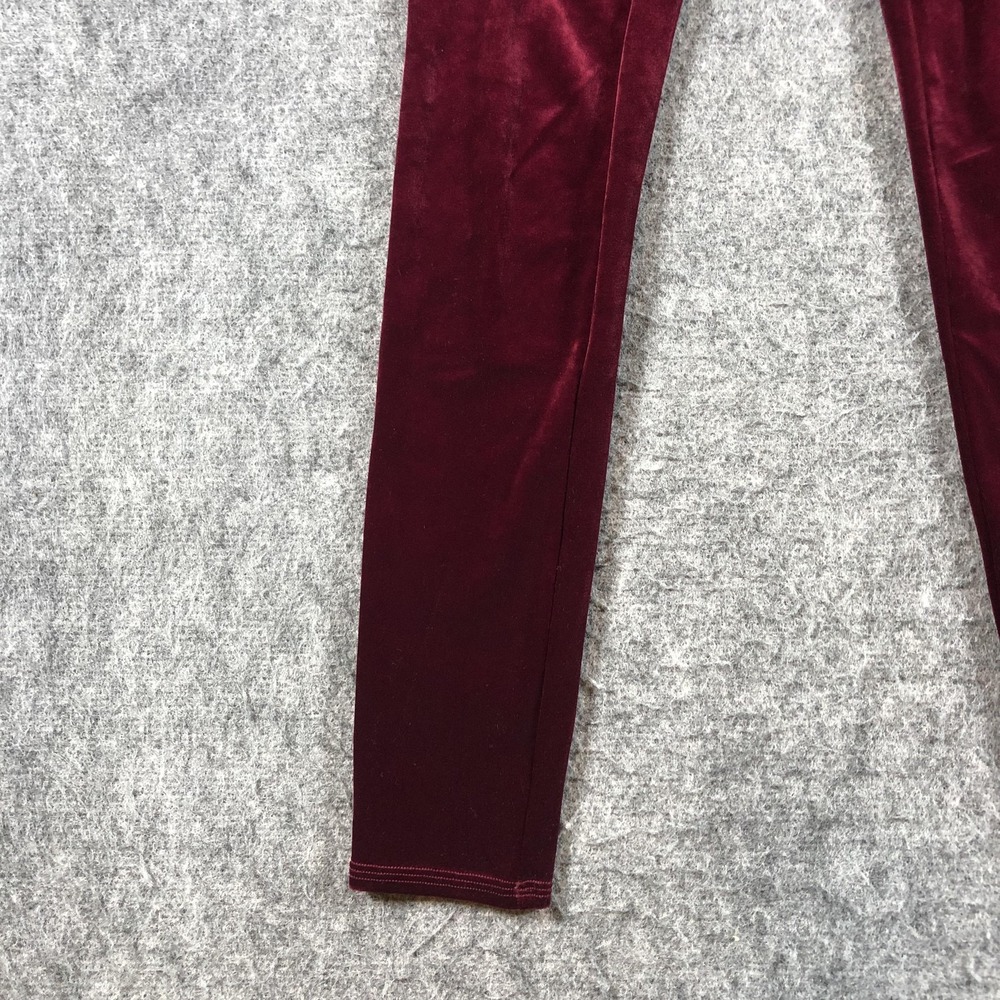 SPANX Velvet Leggings Womens M Red High‎ Rise Slimming Stretch Ankle Pull On - Picture 2 of 16